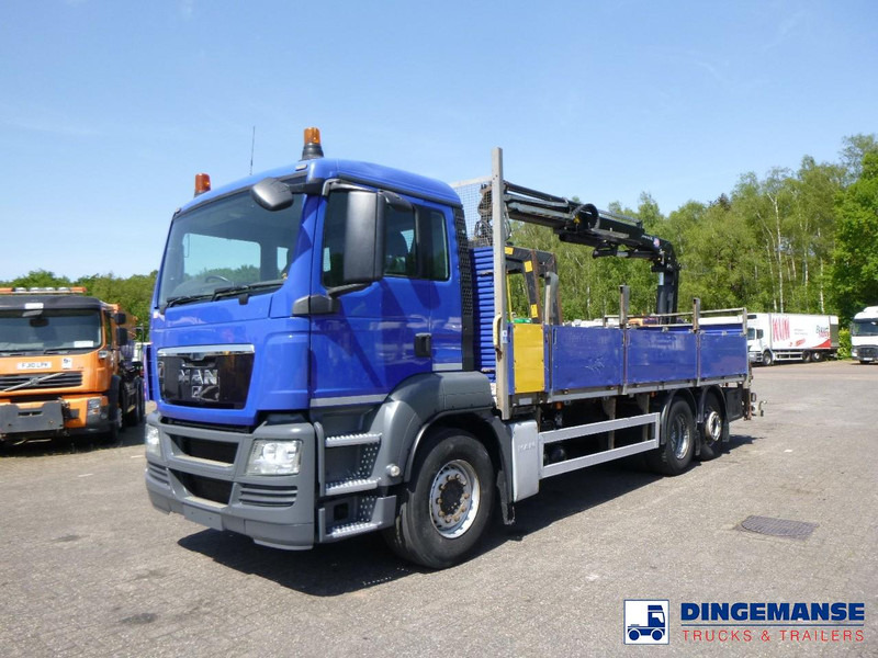 Crane truck MAN TGS 26.360 6X2 RHD + HMF 1420-K2 + grapple: picture 12
