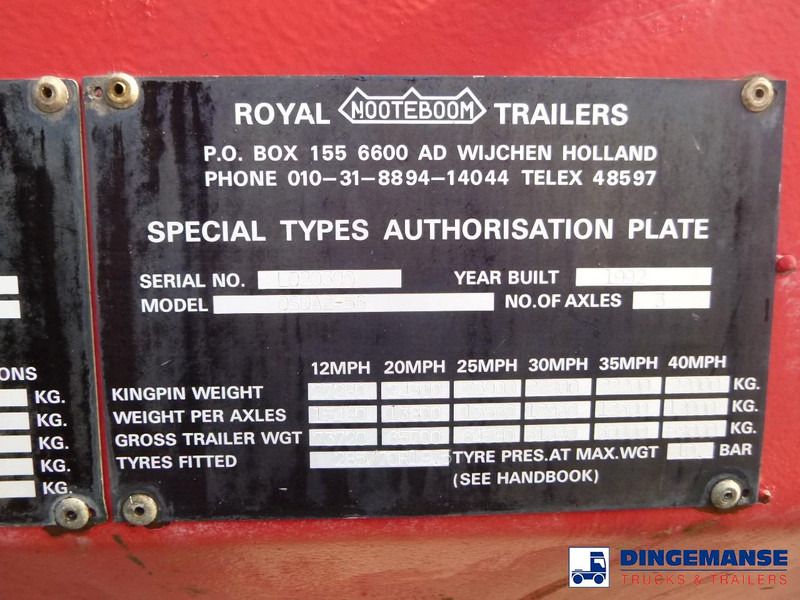 Low loader semi-trailer Nooteboom 3-axle lowbed trailer OSDAZ-56: picture 14