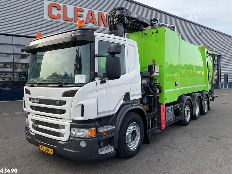 Scania P 360 Faun 18m³ + Hiab crane + Underground Container Washing Installation - Garbage truck: picture 2 Scania P 360 Faun 18m³ + Hiab crane + Underground Container Washing Installation - Garbage truck: picture 2