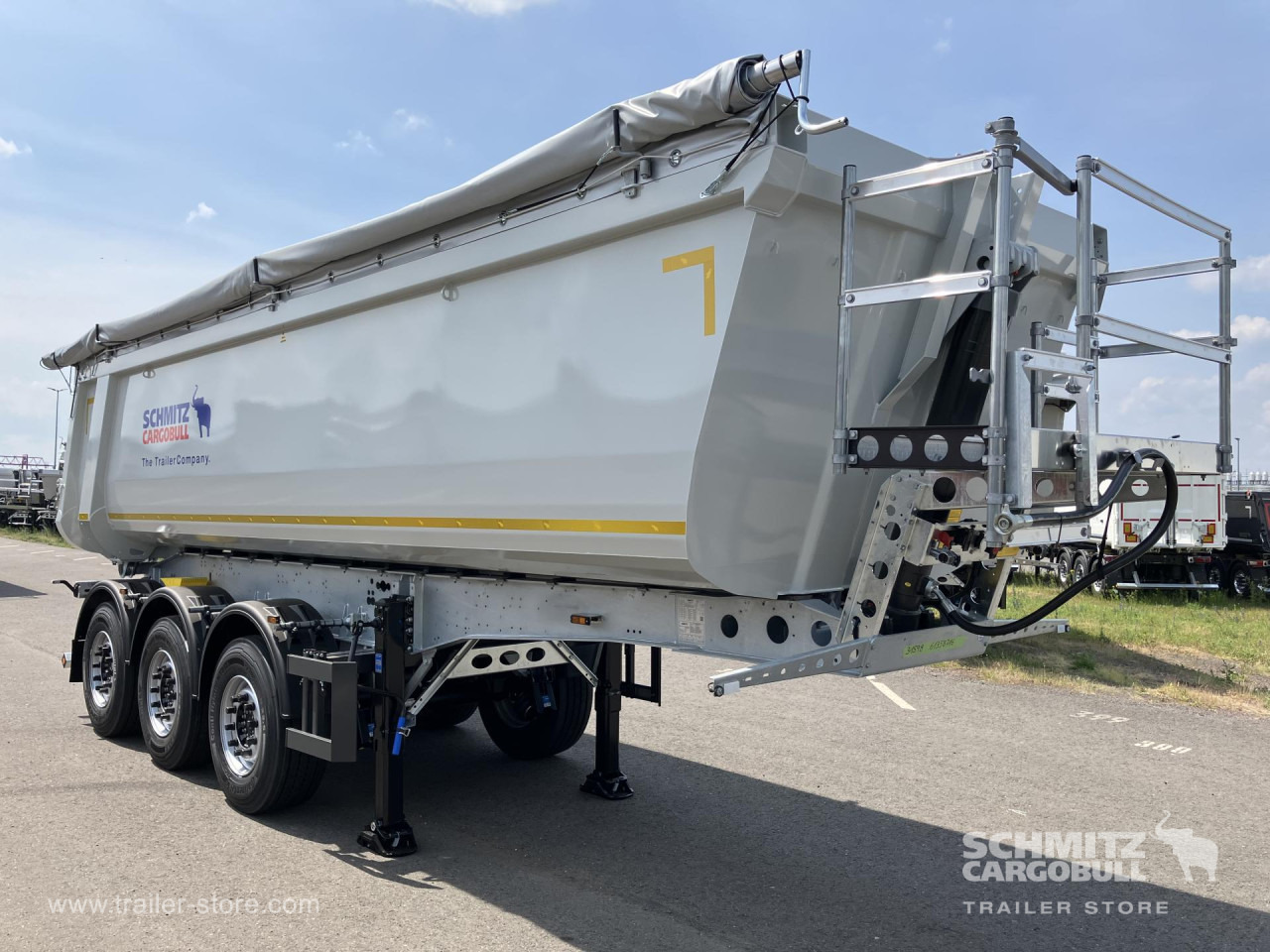 SCHMITZ Auflieger Kipper Stahlrundmulde - Tipper semi-trailer: picture 1 SCHMITZ Auflieger Kipper Stahlrundmulde - Tipper semi-trailer: picture 1