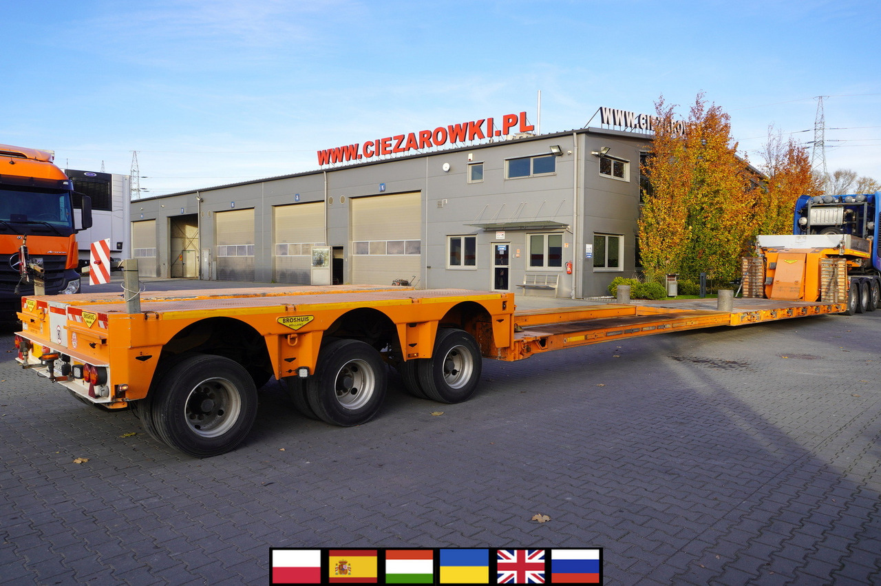 BROSHUIS 3ABD-48 61.0t TiefBet low-loader semi-trailer / 40 tons cap. / 3 steering axles / hydraulic suspension - Low loader semi-trailer: picture 1 BROSHUIS 3ABD-48 61.0t TiefBet low-loader semi-trailer / 40 tons cap. / 3 steering axles / hydraulic suspension - Low loader semi-trailer: picture 1