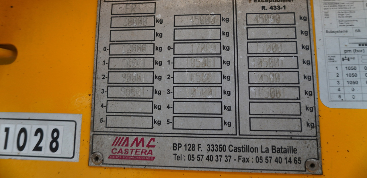 Low loader semi-trailer CASTERA S/R 38T semi-trailer / steering axle: picture 12