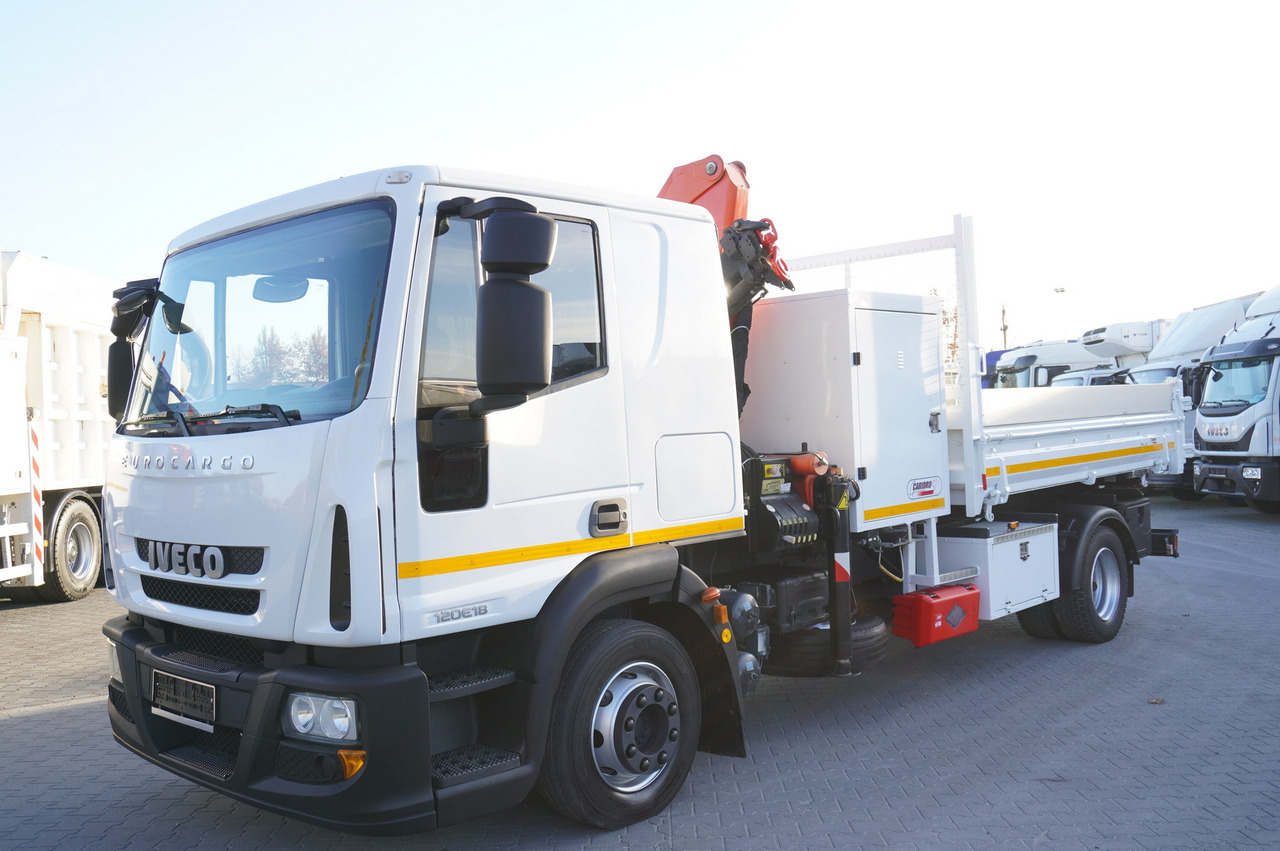 Tipper, Crane truck IVECO Eurocargo 120E18 Crane Palfinger / 3-way tipper / sleeper cab: picture 6