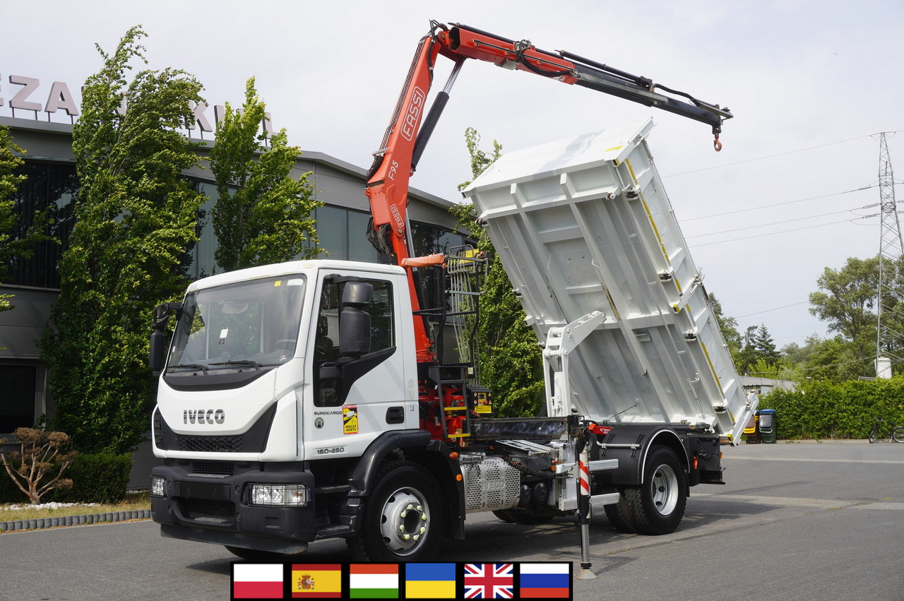 IVECO Eurocargo 160-250 / Fassi F95 crane / 120 tho. km / 3-sided tipper - Tipper, Crane truck: picture 1 IVECO Eurocargo 160-250 / Fassi F95 crane / 120 tho. km / 3-sided tipper - Tipper, Crane truck: picture 1