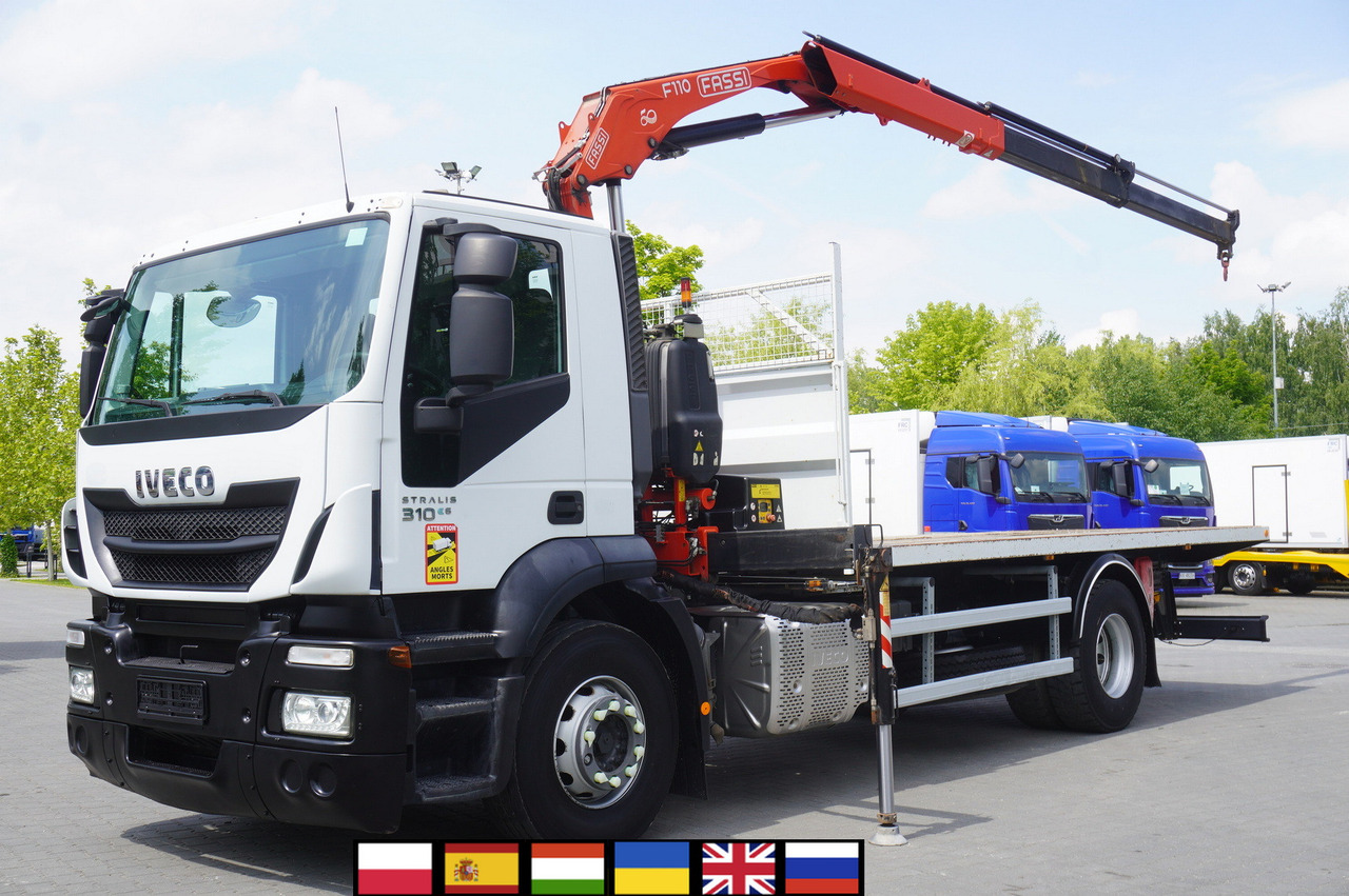 IVECO STRALIS 310 E6 / FASSI F110B / 630 MTH! / 4 t lift cap. / 19 t - Dropside/ Flatbed truck, Crane truck: picture 1 IVECO STRALIS 310 E6 / FASSI F110B / 630 MTH! / 4 t lift cap. / 19 t - Dropside/ Flatbed truck, Crane truck: picture 1