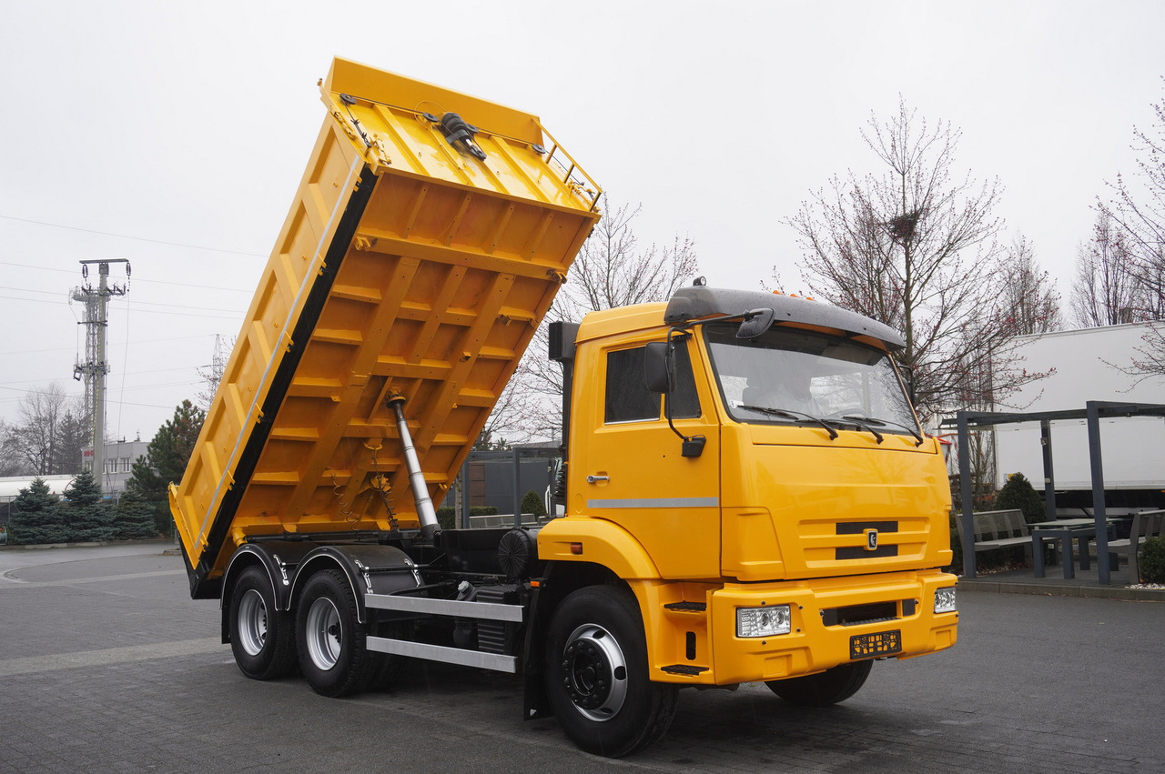 Tipper, Crane truck KAMAZ T2530 E5 6×4 / 3-sided tipper: picture 12