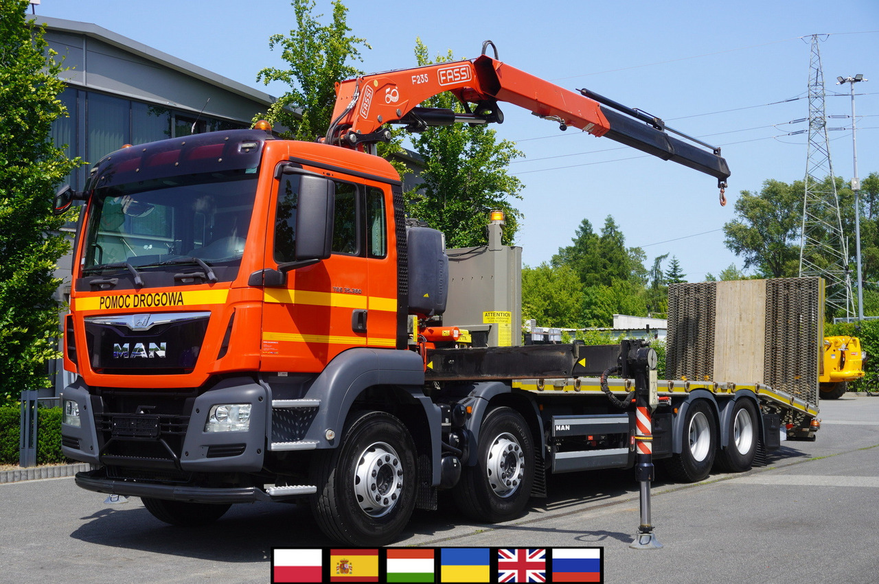 MAN TGS 35.360 E6 8x2 / FASSI F235 crane / 6.5 T cap. / 8.3 m reach - Autotransporter truck, Crane truck: picture 1 MAN TGS 35.360 E6 8x2 / FASSI F235 crane / 6.5 T cap. / 8.3 m reach - Autotransporter truck, Crane truck: picture 1