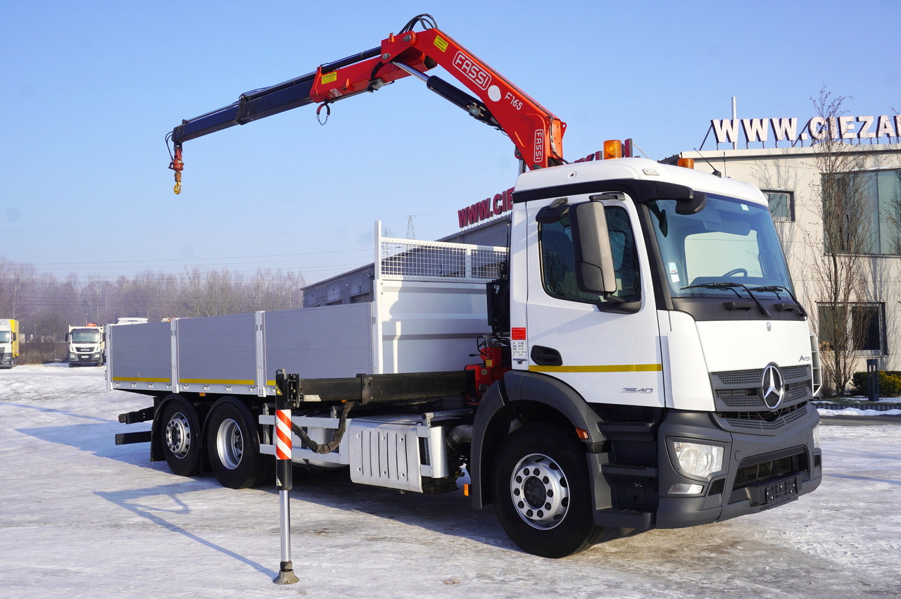 MERCEDES-BENZ Antos 2540 / Flatbed 15 EPAL / Fassi F165 / 6.1 t / 8 m reach / remote control / rotator / 630 MTH / steered axle - Dropside/ Flatbed truck, Crane truck: picture 2 MERCEDES-BENZ Antos 2540 / Flatbed 15 EPAL / Fassi F165 / 6.1 t / 8 m reach / remote control / rotator / 630 MTH / steered axle - Dropside/ Flatbed truck, Crane truck: picture 2