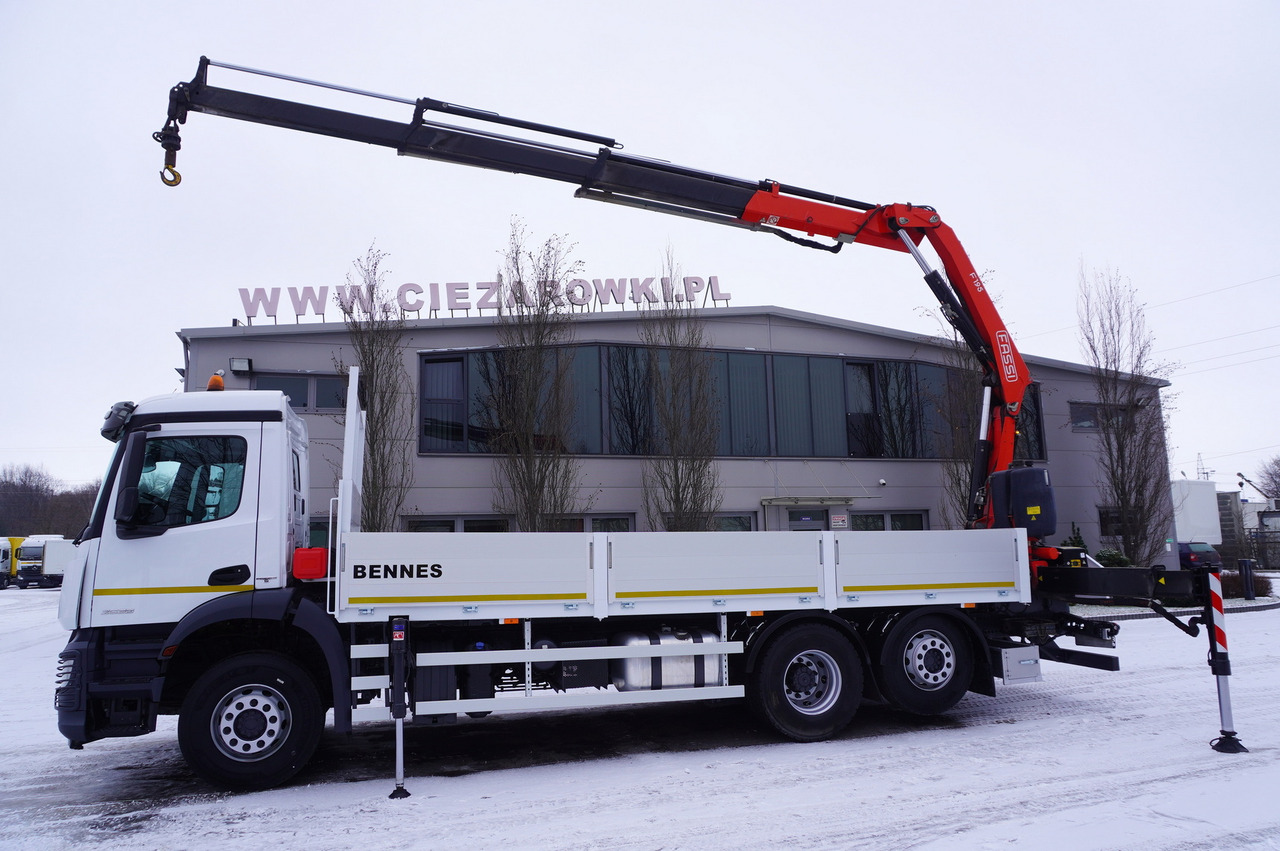 MERCEDES-BENZ Arocs 2536 6x2 E6 / Fassi F195A.0.23 / remote control / rotator / flatbed 16 EPAL - Dropside/ Flatbed truck, Crane truck: picture 3 MERCEDES-BENZ Arocs 2536 6x2 E6 / Fassi F195A.0.23 / remote control / rotator / flatbed 16 EPAL - Dropside/ Flatbed truck, Crane truck: picture 3