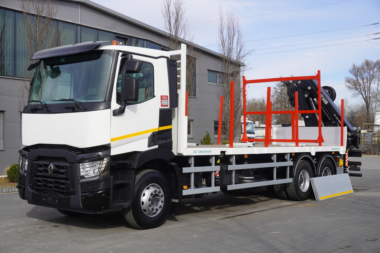RENAULT C430 / 15 m crane HIAB 244 EP-5 HIDUO 8400 kg / Platform with stanchions - Crane truck: picture 4 RENAULT C430 / 15 m crane HIAB 244 EP-5 HIDUO 8400 kg / Platform with stanchions - Crane truck: picture 4