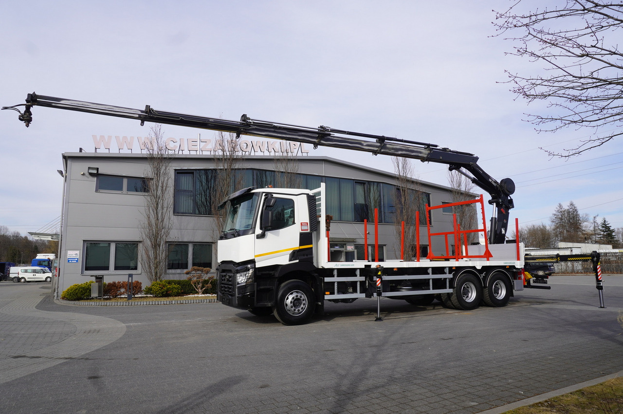 RENAULT C430 / 15 m crane HIAB 244 EP-5 HIDUO 8400 kg / Platform with stanchions - Crane truck: picture 5 RENAULT C430 / 15 m crane HIAB 244 EP-5 HIDUO 8400 kg / Platform with stanchions - Crane truck: picture 5