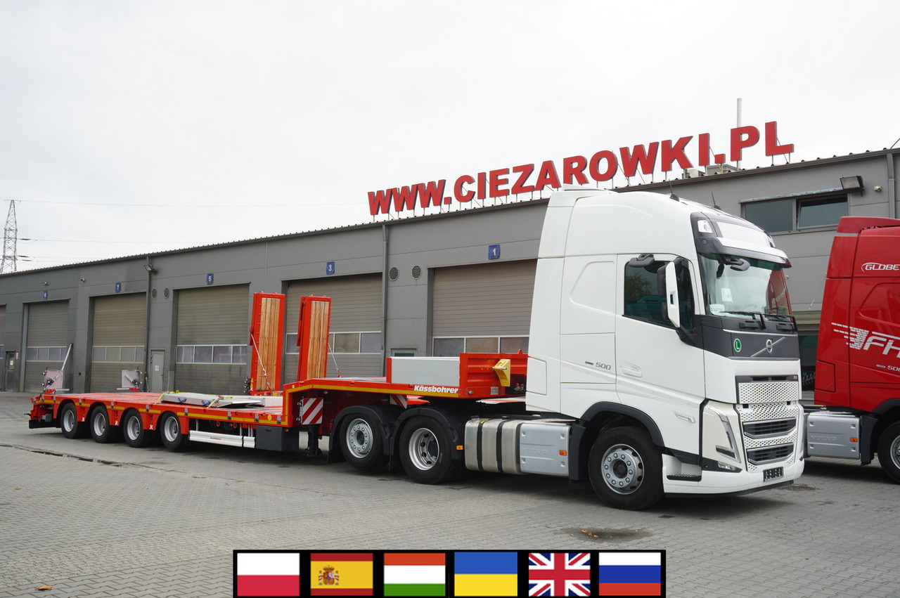 VOLVO FH 500 6 × 2 Globetrotter XL / 2023 / 114 thousand km / Brand-new low-loader Kässbohrer LB3E semi-trailer - Autotransporter truck: picture 1 VOLVO FH 500 6 × 2 Globetrotter XL / 2023 / 114 thousand km / Brand-new low-loader Kässbohrer LB3E semi-trailer - Autotransporter truck: picture 1
