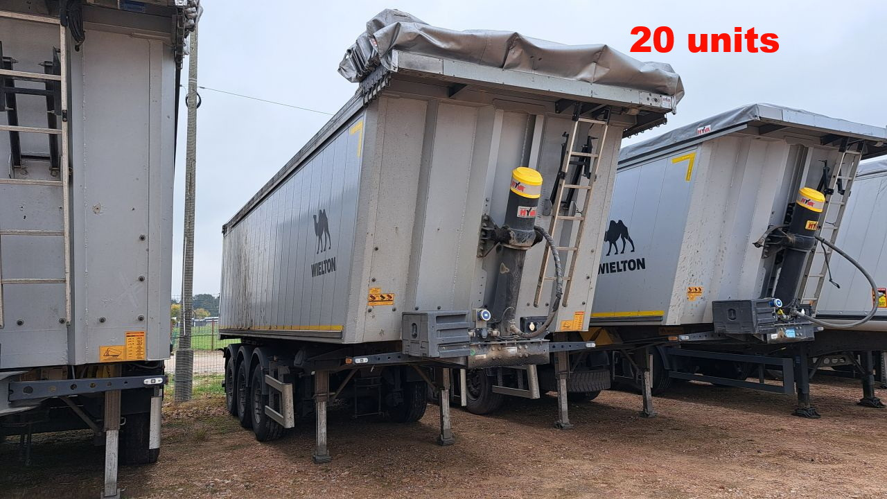 WIELTON NW-3 / weight 6.2 t / capacity 38m3 / Electrically folded roof / Teflon / 20 units, 2022 - Tipper semi-trailer: picture 1 WIELTON NW-3 / weight 6.2 t / capacity 38m3 / Electrically folded roof / Teflon / 20 units, 2022 - Tipper semi-trailer: picture 1