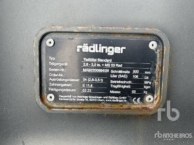 RAEDLINGER 500 mm SW03 Symlock (Unused) - Excavator bucket: picture 3 RAEDLINGER 500 mm SW03 Symlock (Unused) - Excavator bucket: picture 3