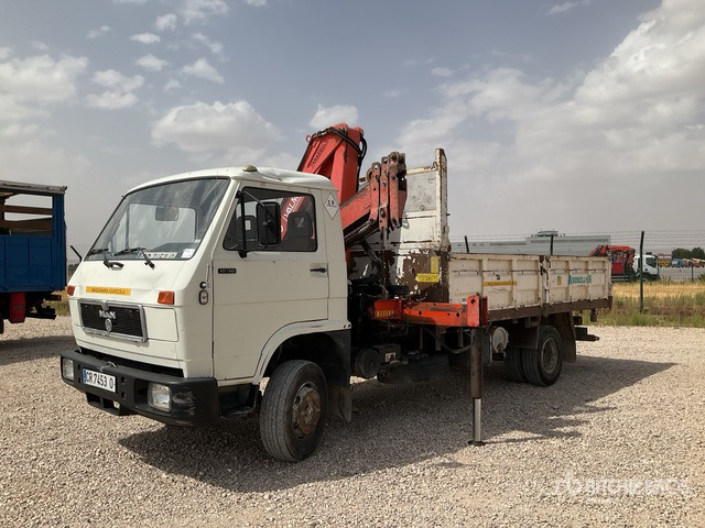 1992 MAN 10.150 Hiab 8080-3 on 4x2 Dump Truck with Crane - Tipper, Crane truck: picture 3 1992 MAN 10.150 Hiab 8080-3 on 4x2 Dump Truck with Crane - Tipper, Crane truck: picture 3