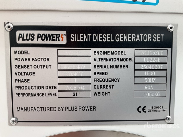 2025 Plus Power GF2-60 60 kVA (Unused) Generator Set - Generator set: picture 2 2025 Plus Power GF2-60 60 kVA (Unused) Generator Set - Generator set: picture 2