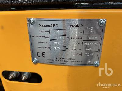 JPC KV12 (Unused) - Mini excavator: picture 5 JPC KV12 (Unused) - Mini excavator: picture 5