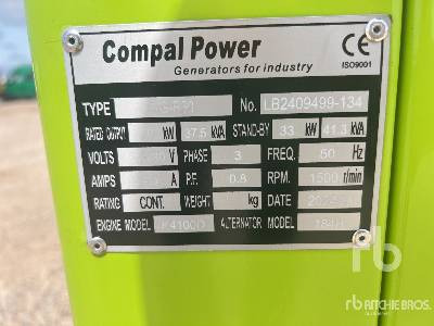 COMPAL VG-R30 37.5 kVA Skid-Mounted (Unused) - Generator set: picture 5 COMPAL VG-R30 37.5 kVA Skid-Mounted (Unused) - Generator set: picture 5