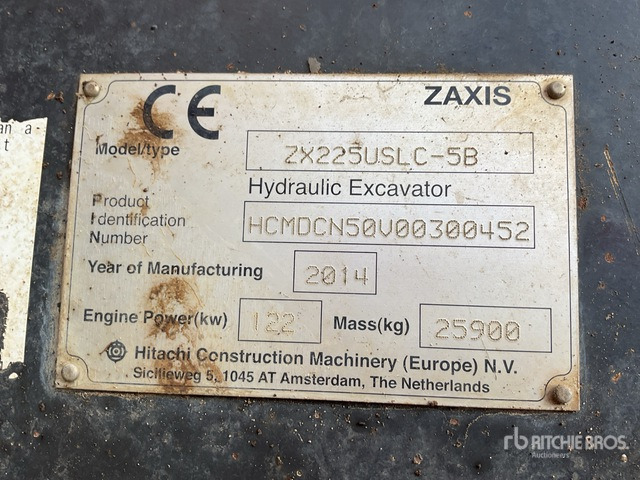 2014 Hitachi ZX225USLC-5 Long Reach Tracked Excavator - Crawler excavator: picture 2 2014 Hitachi ZX225USLC-5 Long Reach Tracked Excavator - Crawler excavator: picture 2