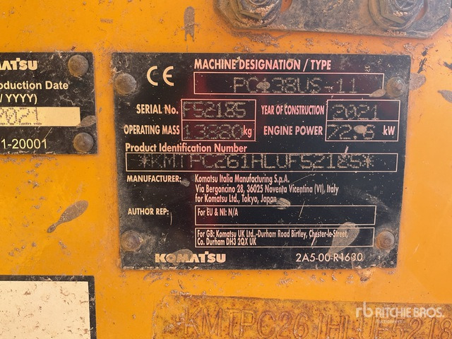 2021 Komatsu PC 138US-11 Tracked Excavator - Crawler excavator: picture 1 2021 Komatsu PC 138US-11 Tracked Excavator - Crawler excavator: picture 1