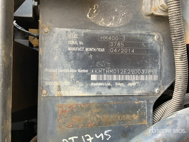 2014 Komatsu HM400-3 Articulated Dump Truck - Articulated dumper: picture 2 2014 Komatsu HM400-3 Articulated Dump Truck - Articulated dumper: picture 2