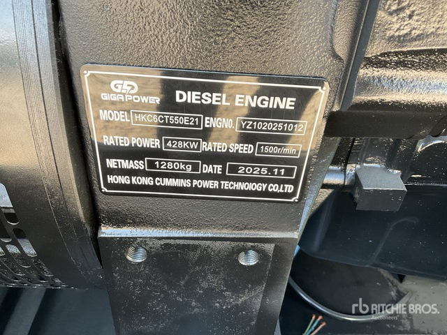 2025 Giga Power LT-W400GF 500 kVA Skid-Mounted (Unused) Generator Set - Generator set: picture 5 2025 Giga Power LT-W400GF 500 kVA Skid-Mounted (Unused) Generator Set - Generator set: picture 5