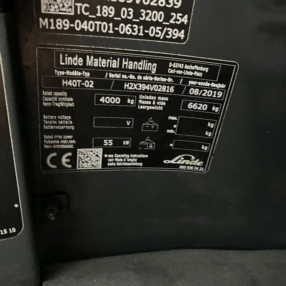 Linde H40T (394-02) Beverage - LPG forklift: picture 5 Linde H40T (394-02) Beverage - LPG forklift: picture 5