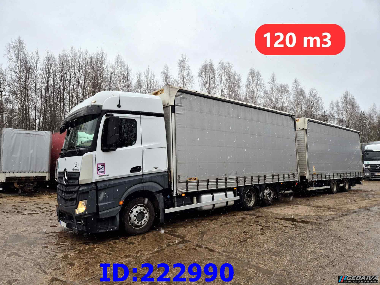 MERCEDES-BENZ Actros 2542 6x2 Euro6 + Wielton trailer - Curtain side truck: picture 1 MERCEDES-BENZ Actros 2542 6x2 Euro6 + Wielton trailer - Curtain side truck: picture 1