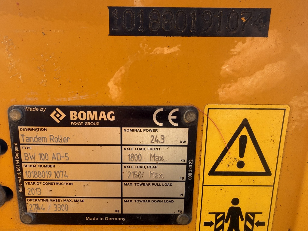 Road roller Bomag BW 100 AD-5 (111811): picture 7