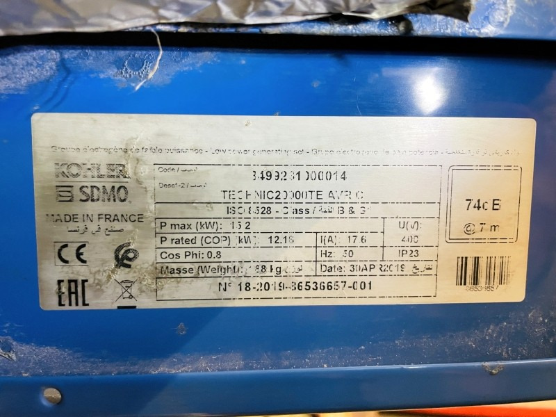 Diverses Kohler SDMO20000TE AVR (3383) - Generator set: picture 3 Diverses Kohler SDMO20000TE AVR (3383) - Generator set: picture 3
