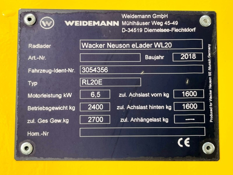 Neuson WL20E (3899) - Wheel loader: picture 5 Neuson WL20E (3899) - Wheel loader: picture 5