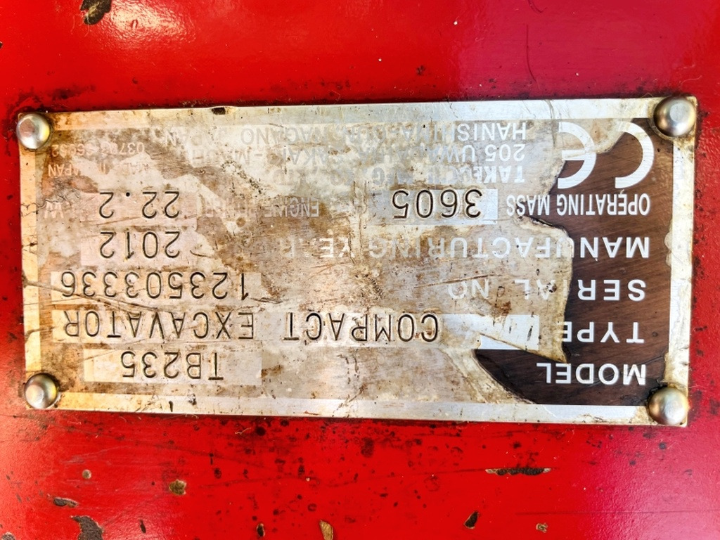 Takeuchi TB235 (3968) - Mini excavator: picture 3 Takeuchi TB235 (3968) - Mini excavator: picture 3