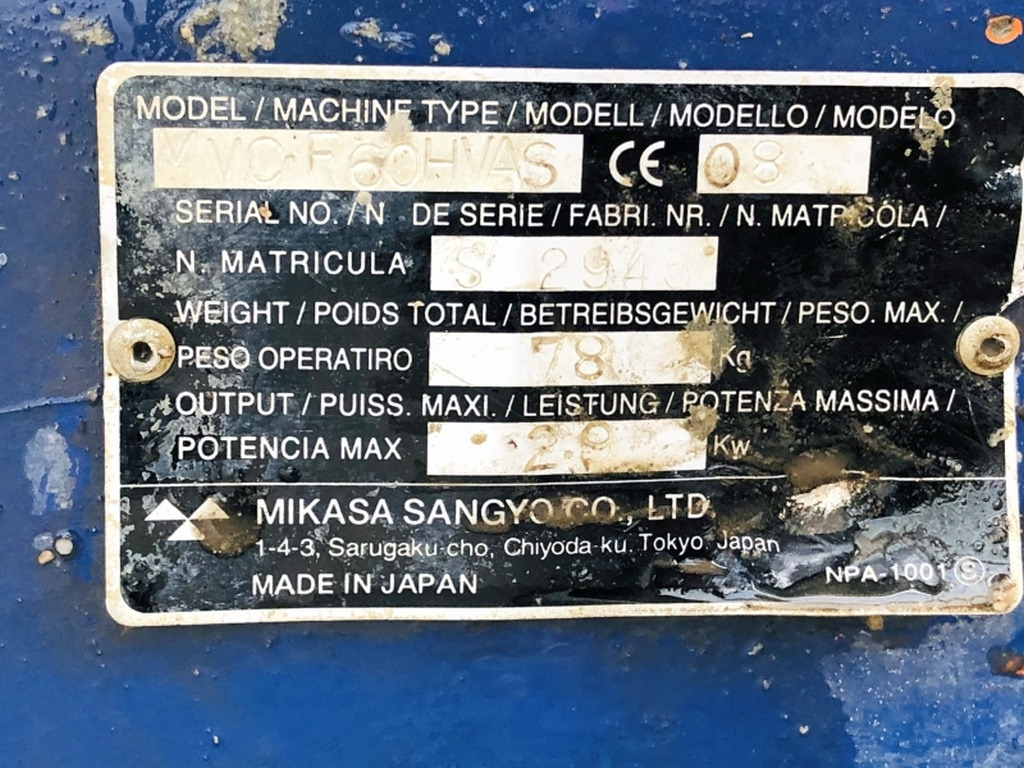 Verschiedenes MIKASA MVCF60HVAS (3931) - Vibratory plate: picture 3 Verschiedenes MIKASA MVCF60HVAS (3931) - Vibratory plate: picture 3