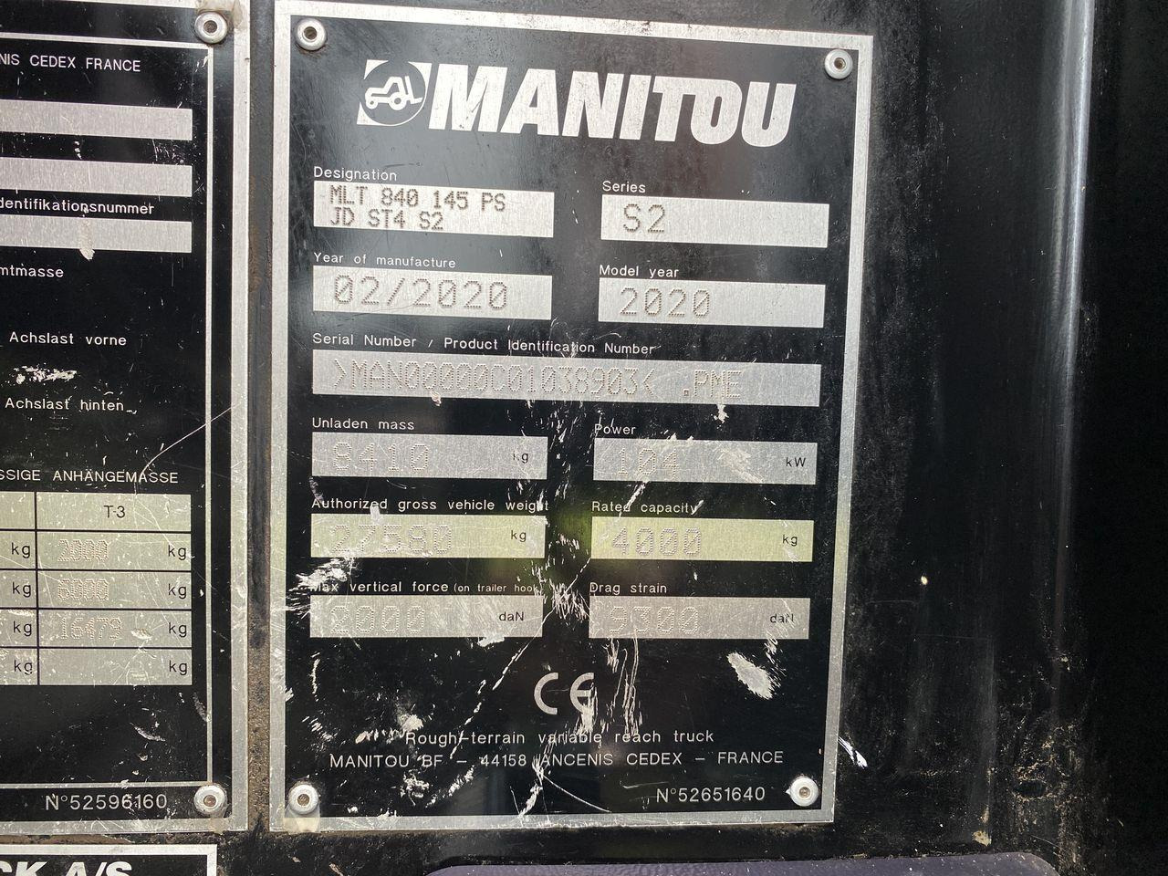 Telescopic handler Manitou MLT840-145PS ELITE: picture 12 Telescopic handler Manitou MLT840-145PS ELITE: picture 12