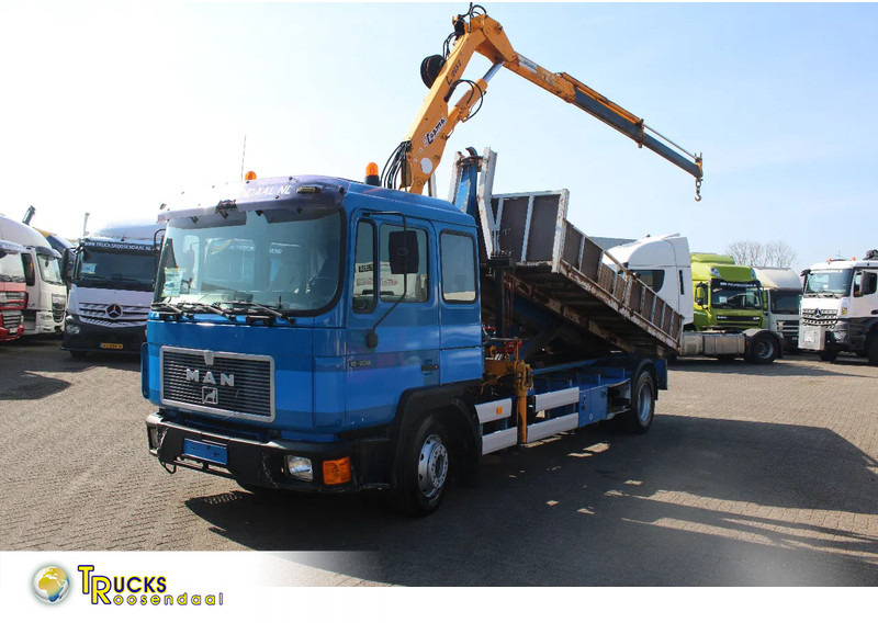 MAN 15 .232 + CRANE COPMA + HOOKSYSTEM + CONTAINER + MANUAL + 7P - Hook lift truck, Crane truck: picture 1 MAN 15 .232 + CRANE COPMA + HOOKSYSTEM + CONTAINER + MANUAL + 7P - Hook lift truck, Crane truck: picture 1