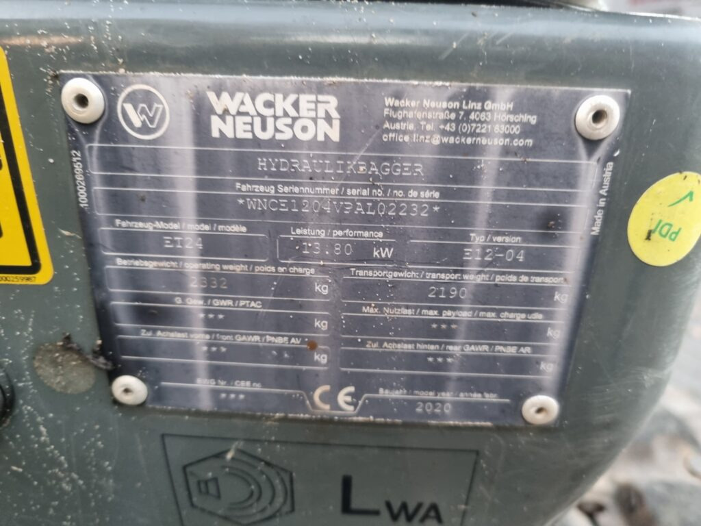 Mini excavator WACKER NEUSON ET24 minidigger: picture 20