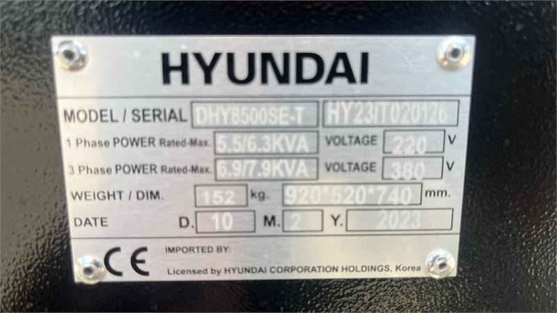 Generator set Hyundai DHY8500SE-T 7,0kW diesel: picture 8