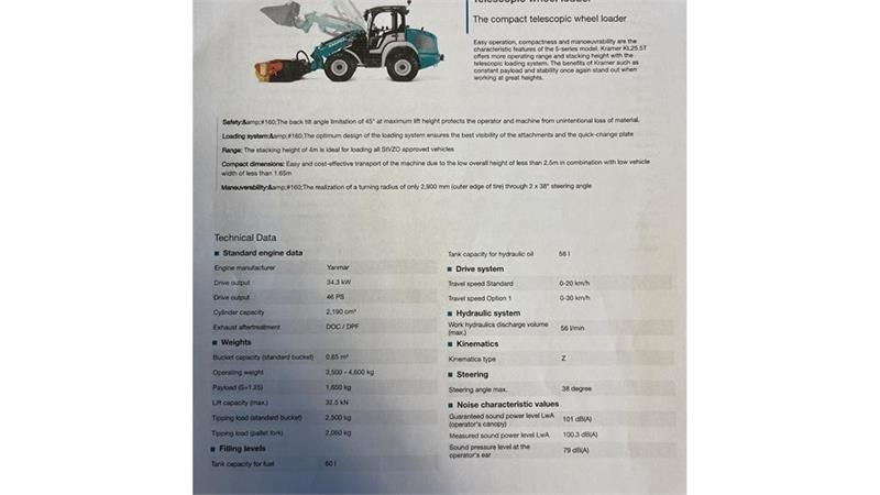 Telescopic handler Kramer KL25.5T JULE/NYTÅRSTILBUD med teleskoparm, så den: picture 23