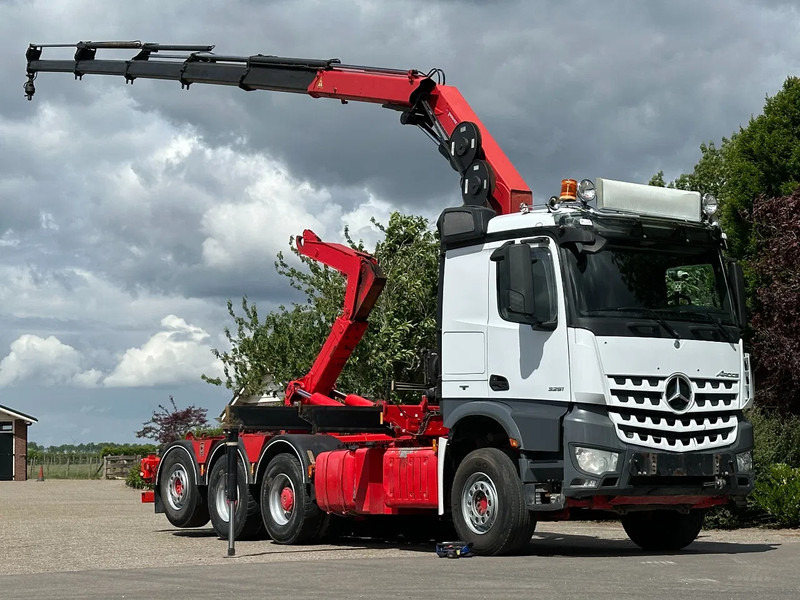 Mercedes-Benz Arocs 3251 8x4 TRIPLE!!26TM KRAAN/HAAK!!EURO6!!TOP! - Hook lift truck, Crane truck: picture 1 Mercedes-Benz Arocs 3251 8x4 TRIPLE!!26TM KRAAN/HAAK!!EURO6!!TOP! - Hook lift truck, Crane truck: picture 1