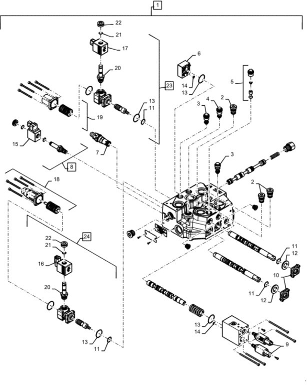 Case 47647500 - Hydraulic valve for Construction machinery: picture 2 Case 47647500 - Hydraulic valve for Construction machinery: picture 2