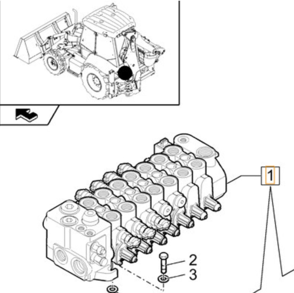 Case 84222517 - 47377730 - Hydraulic valve for Construction machinery: picture 2 Case 84222517 - 47377730 - Hydraulic valve for Construction machinery: picture 2