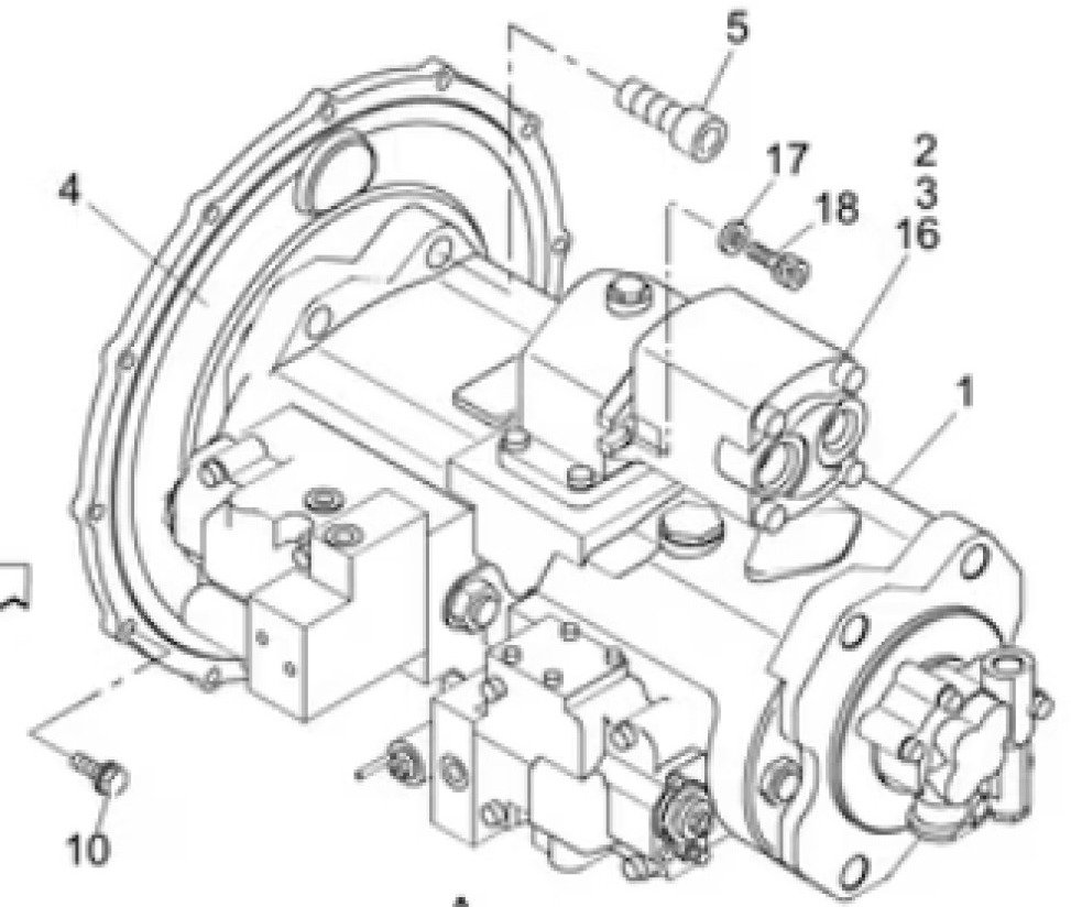 Case KRJ31341 - Hydraulic pump for Construction machinery: picture 3 Case KRJ31341 - Hydraulic pump for Construction machinery: picture 3