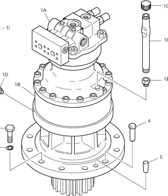 Doosan 401-00036H - 401-00387B - Swing motor for Construction machinery: picture 1 Doosan 401-00036H - 401-00387B - Swing motor for Construction machinery: picture 1