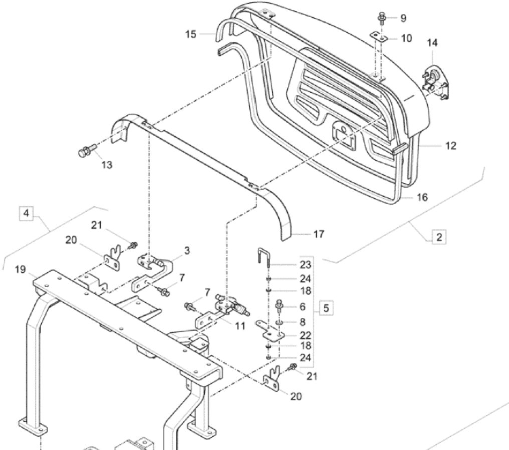 New Holland 7LMJ-51005NH - Body and exterior for Construction machinery: picture 1 New Holland 7LMJ-51005NH - Body and exterior for Construction machinery: picture 1