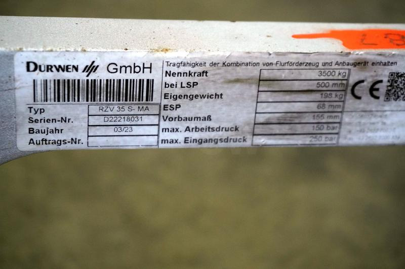 DURWEN RZV 35S-MA - Forks for Material handling equipment: picture 4 DURWEN RZV 35S-MA - Forks for Material handling equipment: picture 4