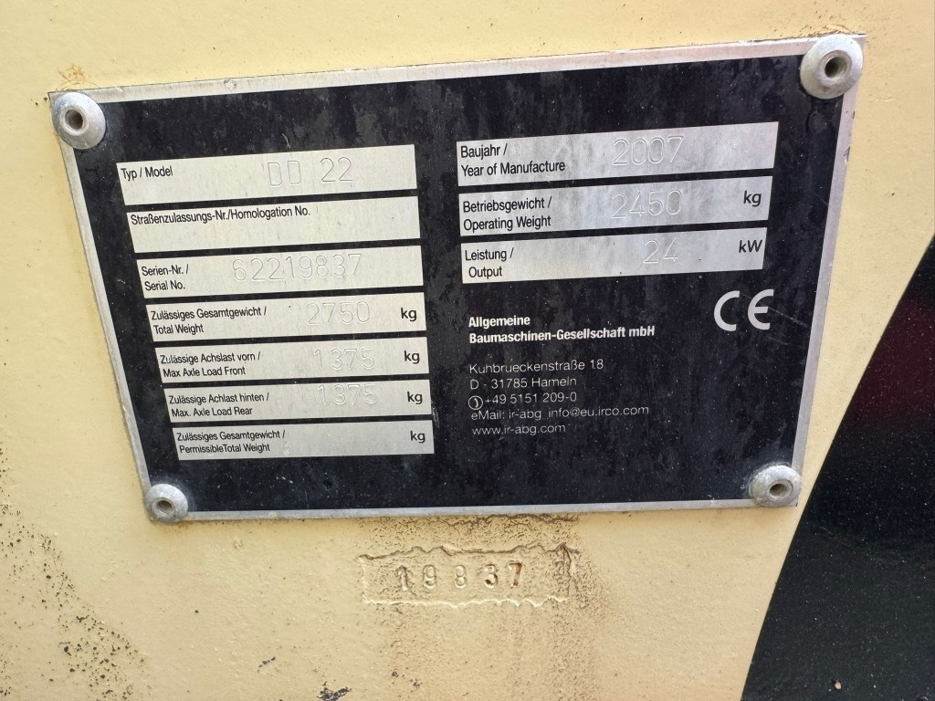 Ingersoll Rand DD22 - Road roller: picture 5 Ingersoll Rand DD22 - Road roller: picture 5