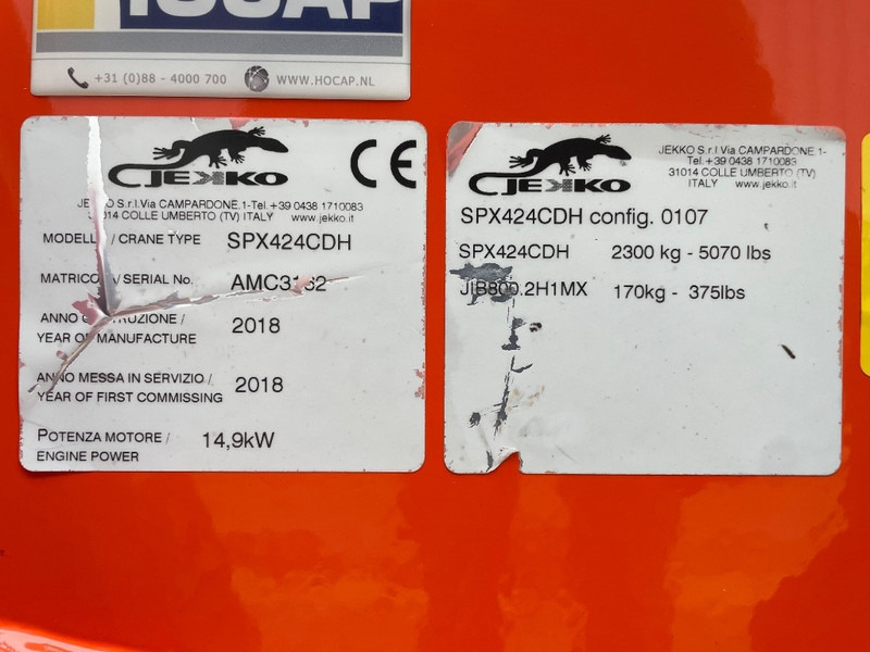 Jekko SPX 424 CDH SOLD - Mini crane: picture 3 Jekko SPX 424 CDH SOLD - Mini crane: picture 3