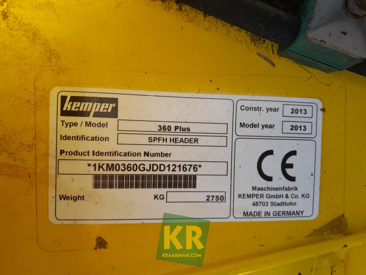 Kemper 360 Plus - Maize harvester: picture 1 Kemper 360 Plus - Maize harvester: picture 1