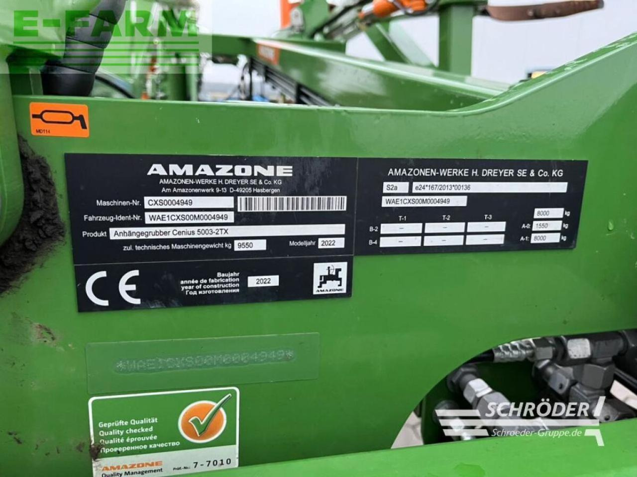 Amazone cenius 5003-2tx - Cultivator: picture 3 Amazone cenius 5003-2tx - Cultivator: picture 3
