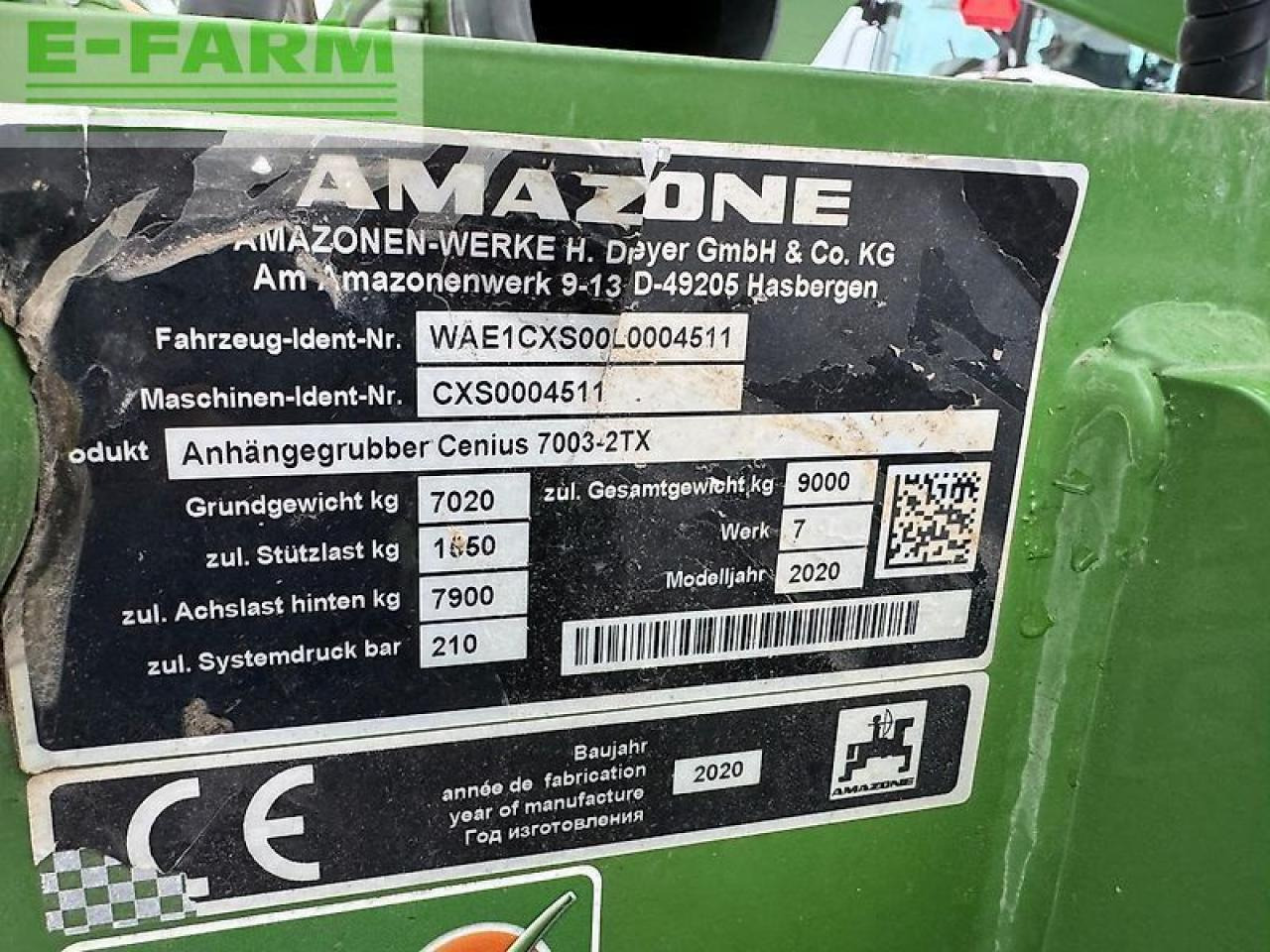 Amazone cenius 7003-2tx - Cultivator: picture 3 Amazone cenius 7003-2tx - Cultivator: picture 3